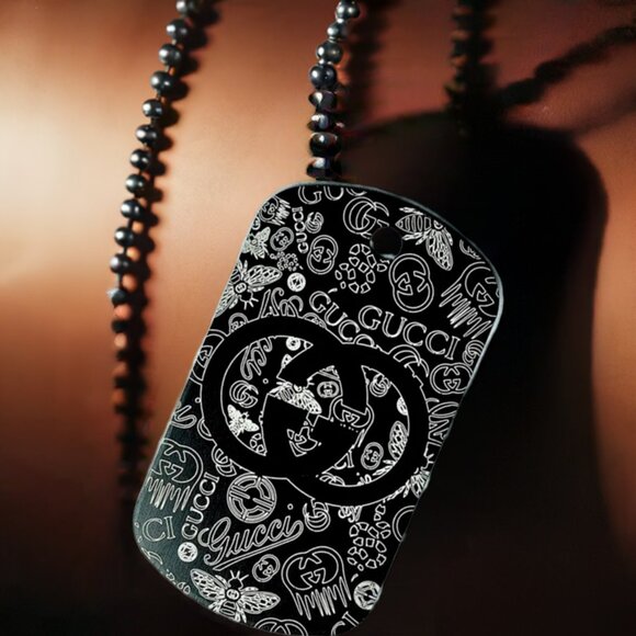 GUCCI Metal Tag | Bag Tag | Necklace Pendant | Keychain Accesory | Mint Condish - Picture 7 of 11